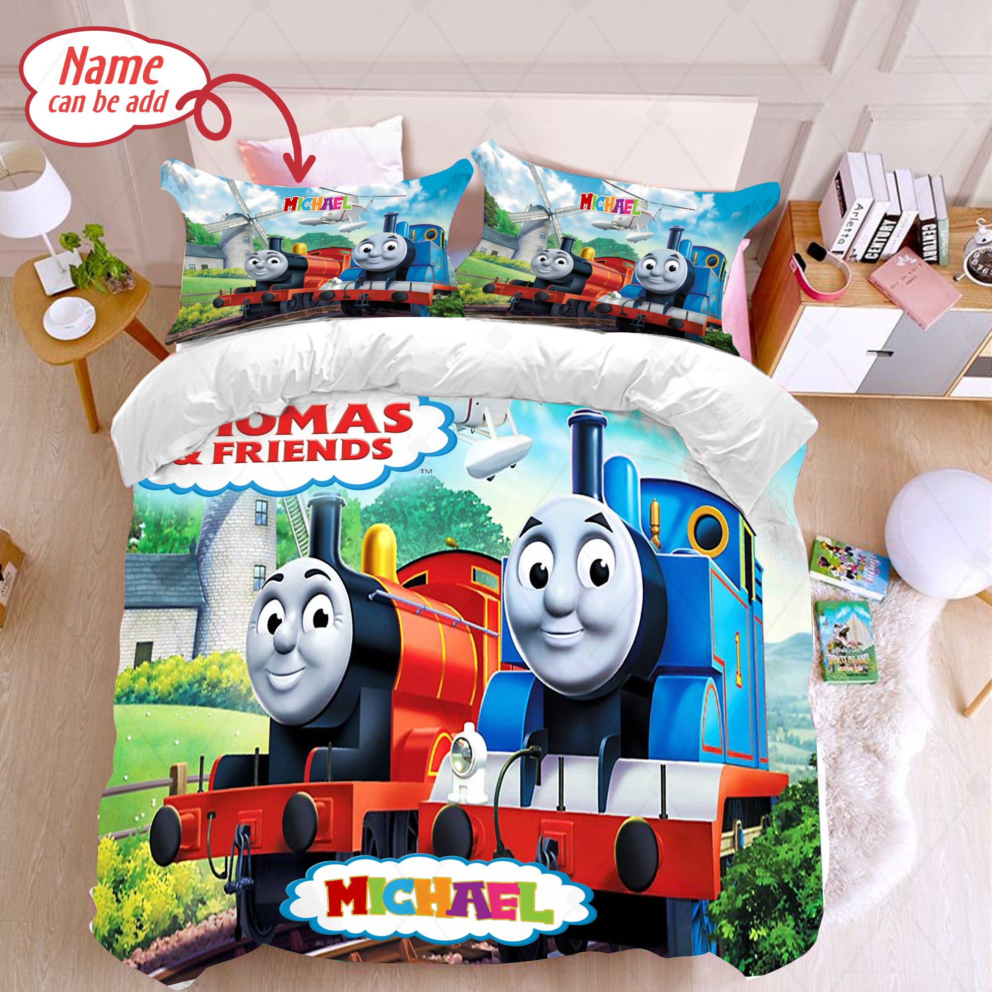 Personalized Thomas The Train Bedding Set Thomas The Train Duvet Cover And Pillowcase Thomas The Train Fleece Blanket Thomas The Train Gift